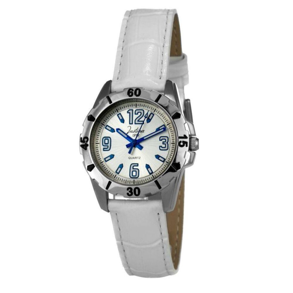JUSTINA Elegant Leather Dress Watch Women Black Watches
